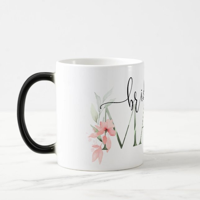 Taza Mágica Regalos Floral Bridal Shower Gifts Bridesmaid (Izquierda)
