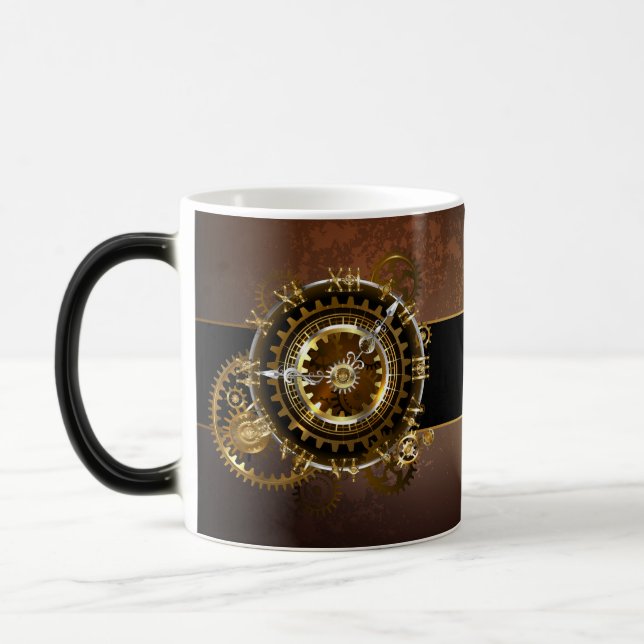 Taza Mágica Reloj de vapor con engranajes antiguos (Izquierda)