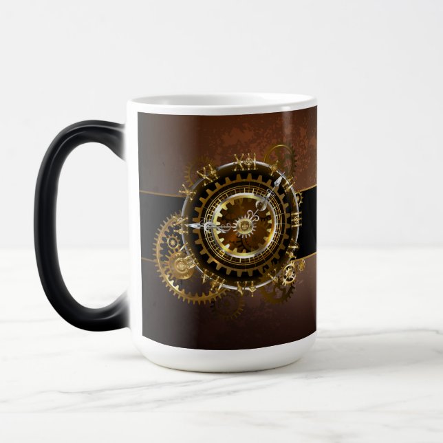 Taza Mágica Reloj de vapor con engranajes antiguos (Izquierda)