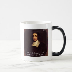 Taza Mágica René Descartes Cito Pienso Luego Existó