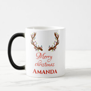 Taza Mágica Reno personalizado - Feliz Navidad