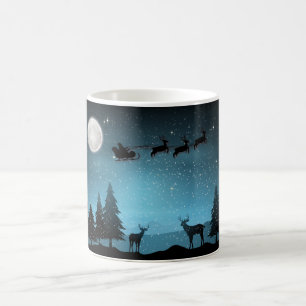 Taza Mágica Renos Adorables De Noche