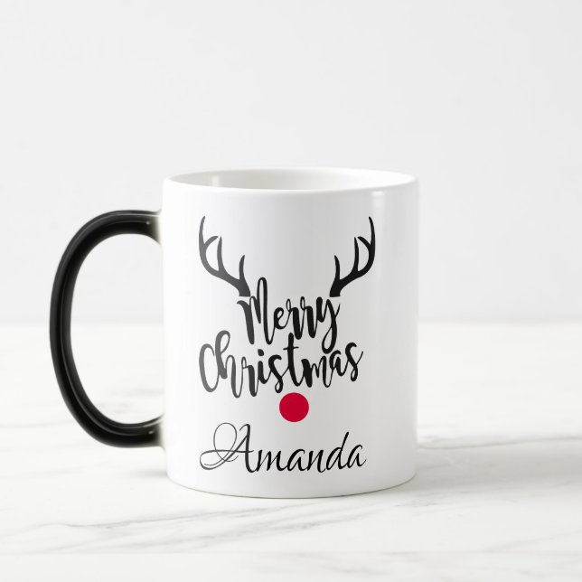 Taza Mágica Renos de navidad personalizados (Izquierda)