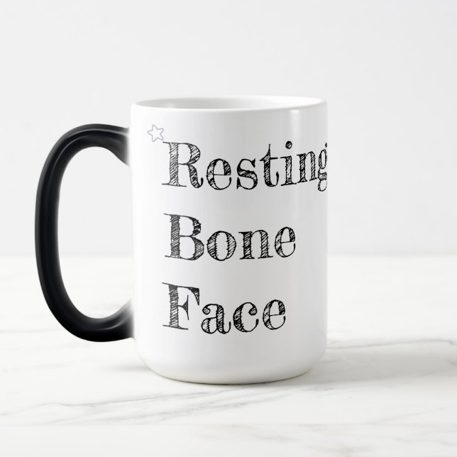 Taza Mágica Resting Bone Face - Funny Skull Coffee (Izquierda)