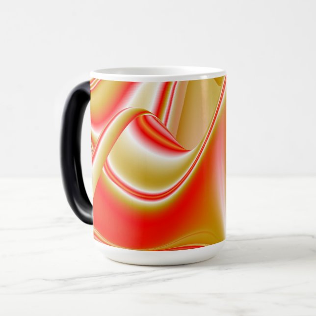 Taza Mágica Resumen de amor y oro en 3D Rainbowart (Anverso izquierdo)