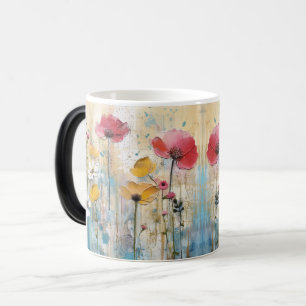 Taza Mágica Resumen de la acuarela de la floración