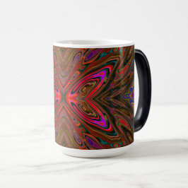 Taza Mágica Resumen Naranja Trippy y Mariposa Magenta