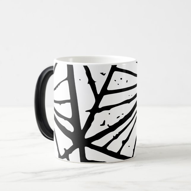 Taza Mágica Resumen Triángulos Lino Print Mug (Anverso izquierdo)