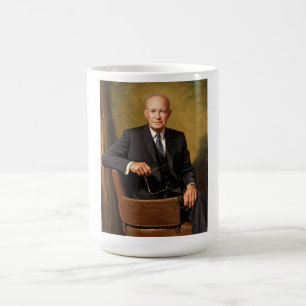 Taza Mágica Retrato de Dwight Eisenhower Presidente de la Casa