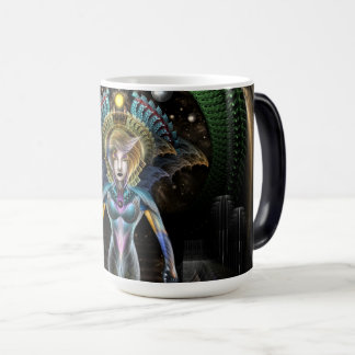 Taza Mágica Retrato De La Majestad De Trilia Fractal Fantasy
