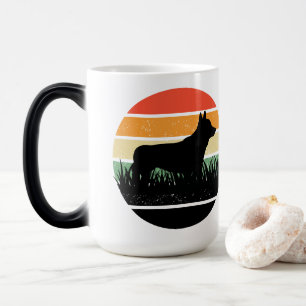 Taza Mágica Retro Corgi Sunset
