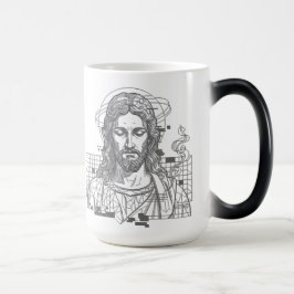 Taza Mágica Retro Grid Jesús Rey de Reyes Apocalipsis 19:16