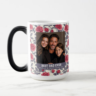Taza Mágica Retro Rose Flor Step Cumpleaños del Padrastro Stan