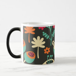 Taza Mágica “Retro Snail in a Colorful Garden Pattern Mug