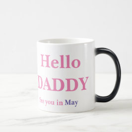 Taza Mágica Revelación de género Hola Papi Embarazo Café lleno