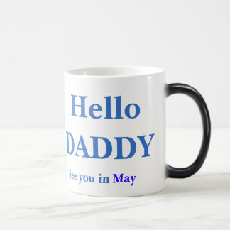 Taza Mágica Revelación de género Hola Papi Embarazo Café lleno