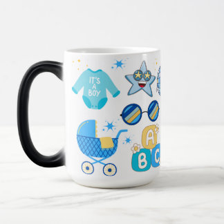 Taza Mágica Revelación de género retro es un niño
