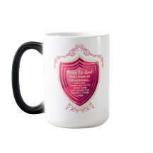 Reza A Dios Candy Apple Diseño Rosa Morph Mug