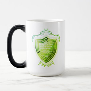 Taza Mágica Reza A Dios Diseño De Oro Morph Mug