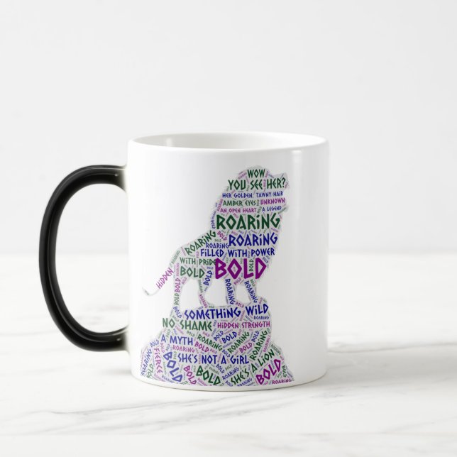 Taza Mágica Roaring Tiger Word Art (Izquierda)
