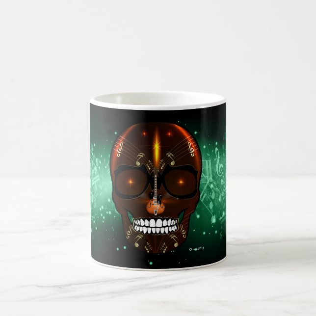 Taza Mágica Rock & Roll Skeleton Mug (Centro)