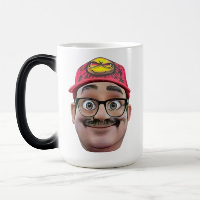 Taza Mágica Rocket Blast Morphing Mug Gooface + Logo (Izquierda)