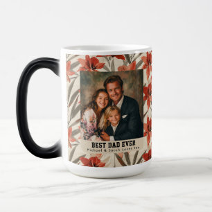 Taza Mágica Roja Amaryllis Botánica Mejor Agradecimiento al Me