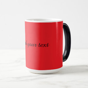 Taza Mágica Rojo, rojo sólido, plantilla para texto negro,