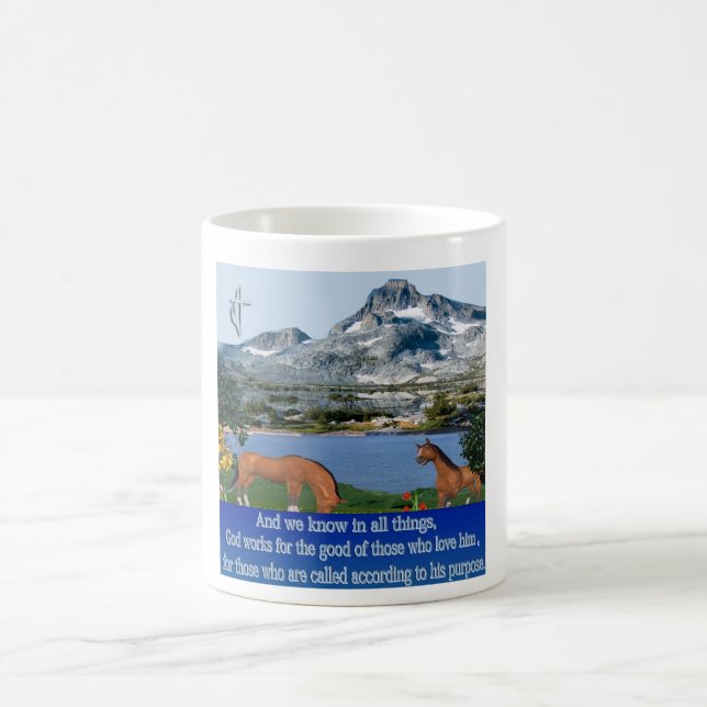 Taza Mágica Romanos 8:28 mug (Centro)
