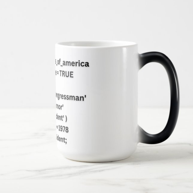 Taza Mágica Ron Saved America SQL Mug (Derecha)