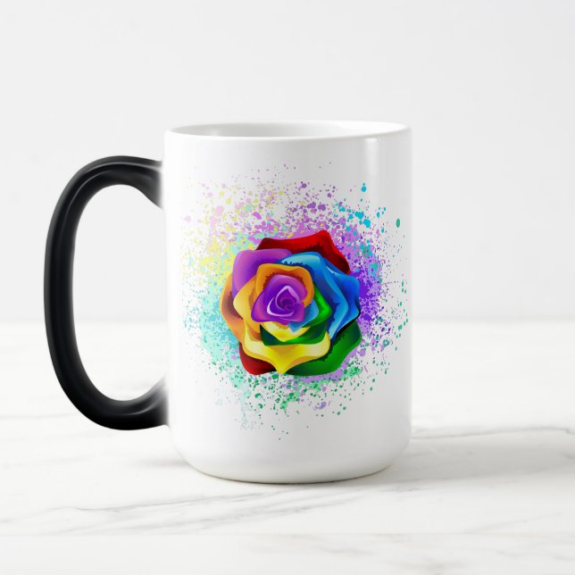 Taza Mágica Rosa arcoiris colorido (Izquierda)