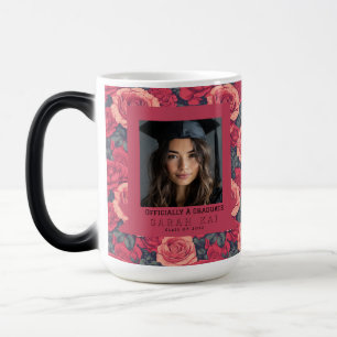 Taza Mágica Rosa Colorida Impresión Graduado