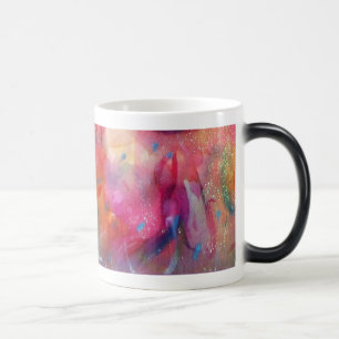 Taza Mágica ROSA FUCsia AZUL ABSTRACTO