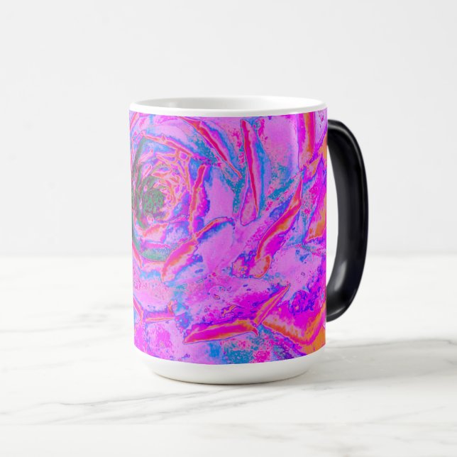 Taza Mágica Rosette de sedum con sabor morado y magenta (Anverso derecho)