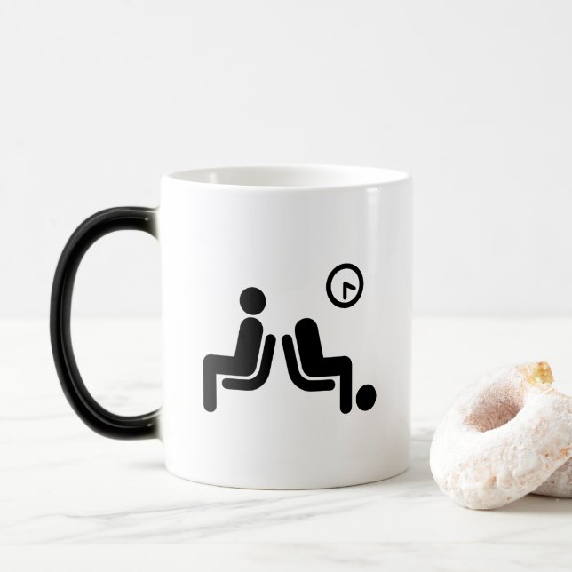 Taza Mágica Rótulo de espera larga (Con donut)