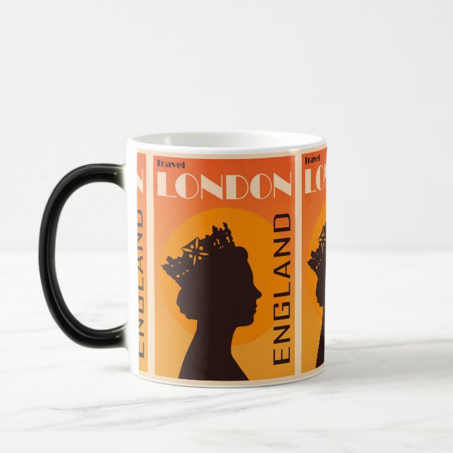 Taza Mágica Royal Elegance: Reina de la época Londres, Inglate (Izquierda)