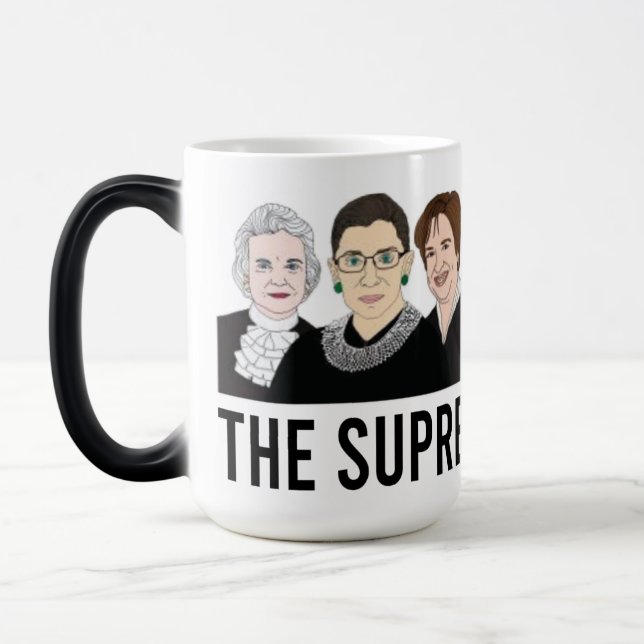 Taza Mágica Ruth Bader Ginsburg Mug, mujeres de la Corte Supre (Izquierda)
