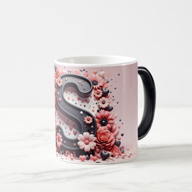 Taza Mágica S Valentine Alphabet 3D (Anverso derecho)
