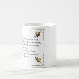 Taza Mágica Salmo 1 Arte - Bendito recto con diseño floral