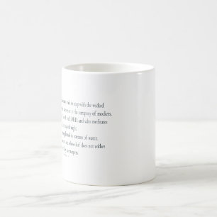 Taza Mágica Salmo 1, no camina al paso con los malvados