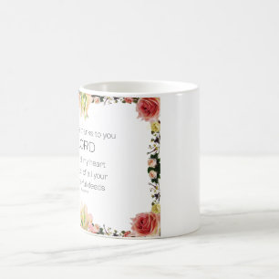 Taza Mágica Salmo de la Escritura 9, Floral