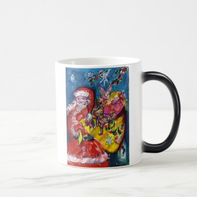TAZA MÁGICA SANTA CLAUS, NAVIDADES REGALOS Y JUGUETES (Derecha)