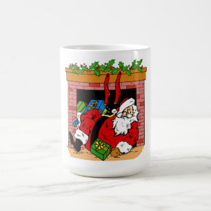 Taza Mágica Santa en la chimenea