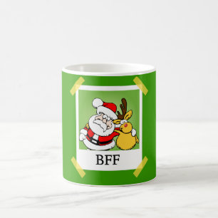 Taza Mágica Santa y reno BFF