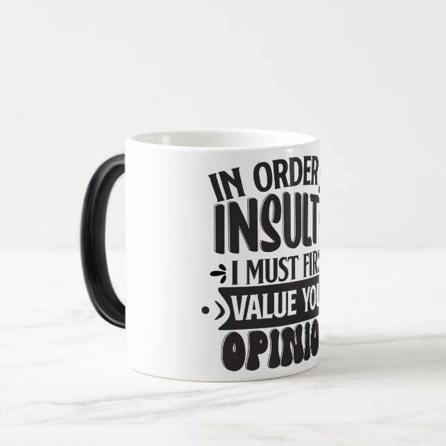 Taza Mágica Sarcastic Coffee Quotes (Anverso izquierdo)