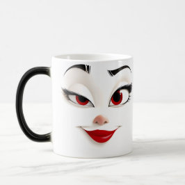 Taza Mágica Sarcastic Women Face with Red Lips