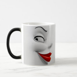 Taza Mágica Sarcastic Women Face with Red Lips