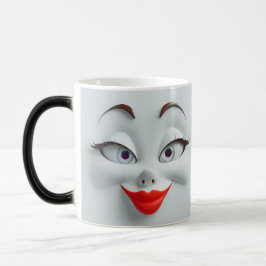 Taza Mágica Sarcastic Women Face with Red Lips