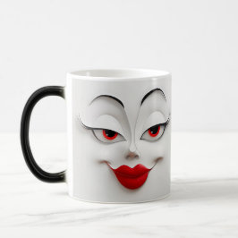 Taza Mágica Sarcastic Women Face with Red Lips