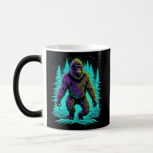 Taza Mágica Sasquatch Gran pie en Verde azulado y negro (Izquierda)